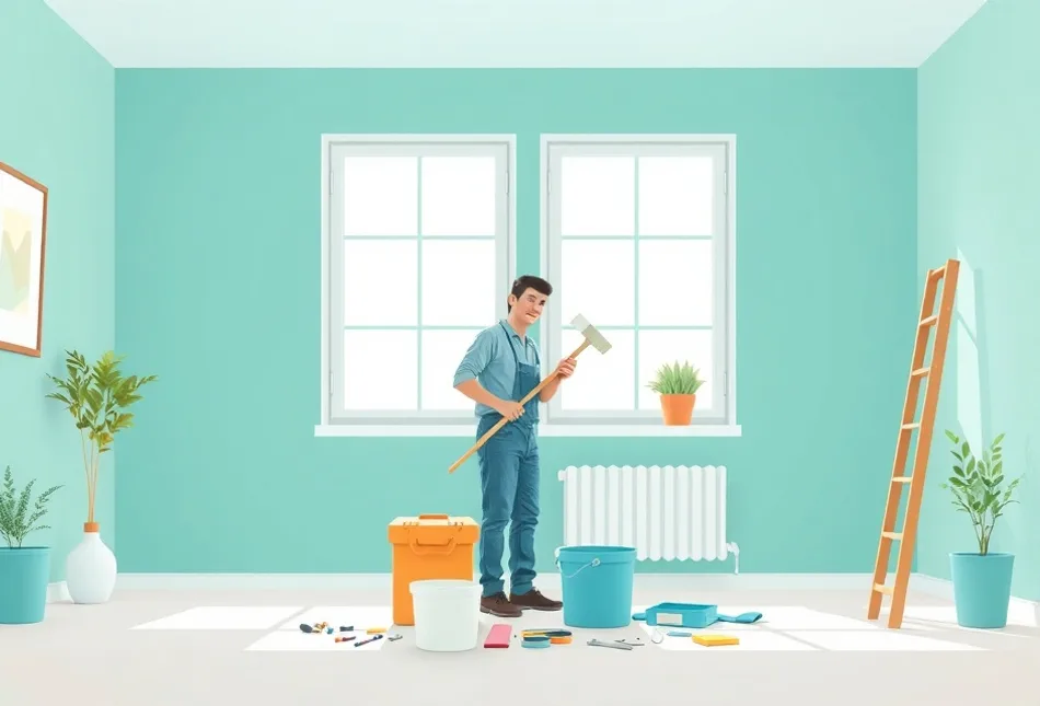 Intérieur rénové après travaux de peinture à Neuilly-sur-Marne