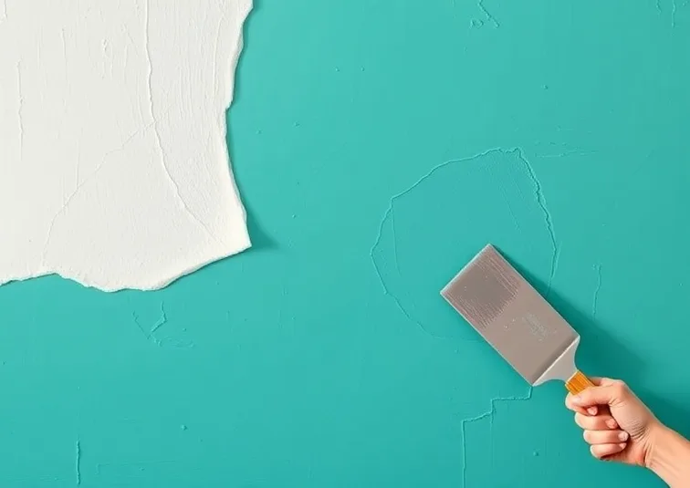 Application d'un enduit décoratif à la lisseuse sur un mur