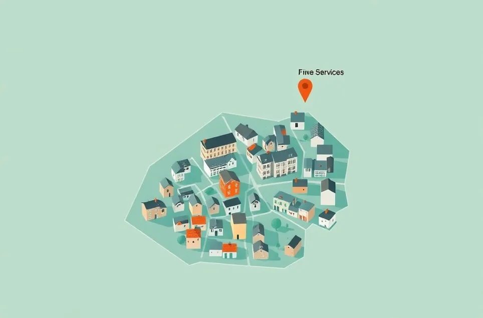 Carte du secteur d'intervention autour de Neuilly-sur-Marne (93330)